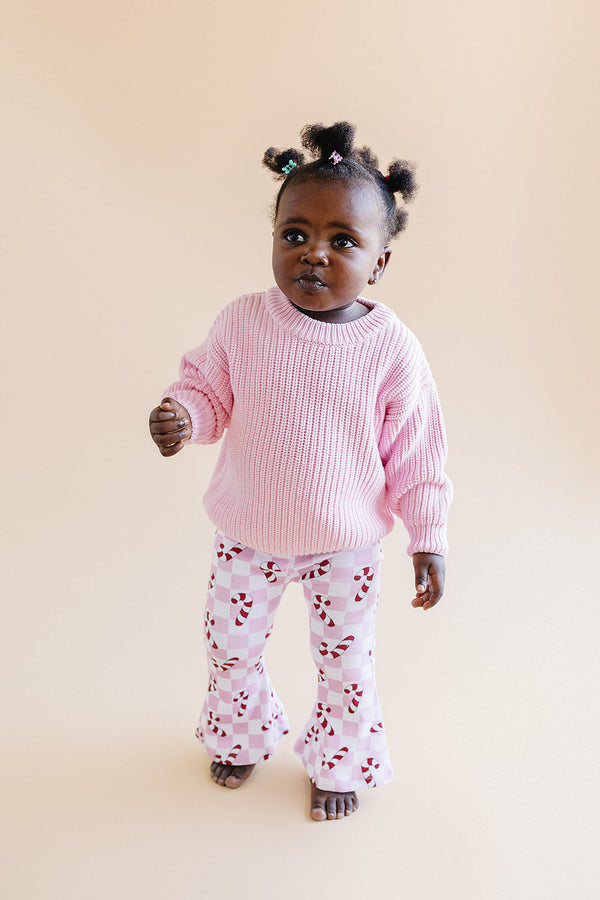 Chunky Knit Sweater | Pink - MOOGCO Baby