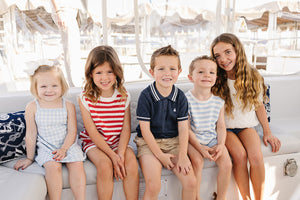 Red Stripe Knit Short Tank Set