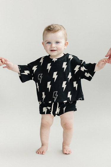 Shorts Set | Black Bolts - MOOGCO Baby