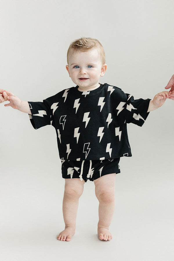 Shorts Set | Black Bolts - MOOGCO Baby