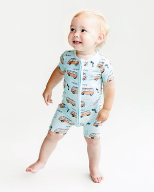 Bamboo Shorty Romper | Retro Beach