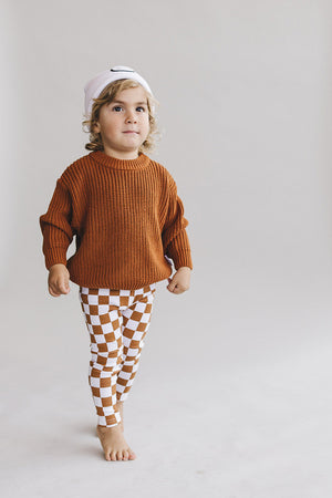 Chunky Knit Sweater | Rust - MOOGCO Baby