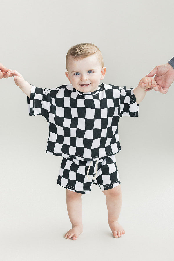 Shorts Set | Wavy Checkered - MOOGCO Baby