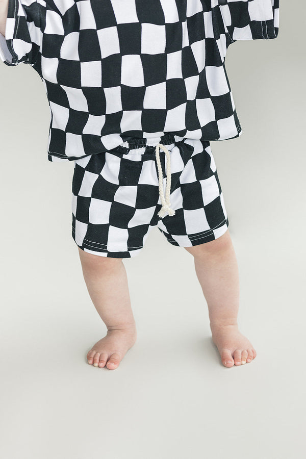 Shorts Set | Wavy Checkered - MOOGCO Baby