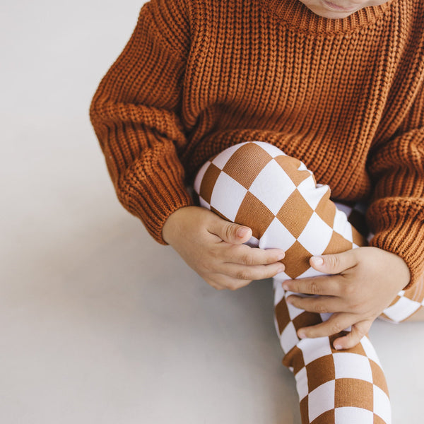 Chunky Knit Sweater | Rust - MOOGCO Baby