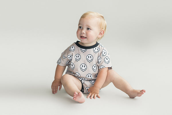 Short Sleeve Bubble Romper | Electric Drippy