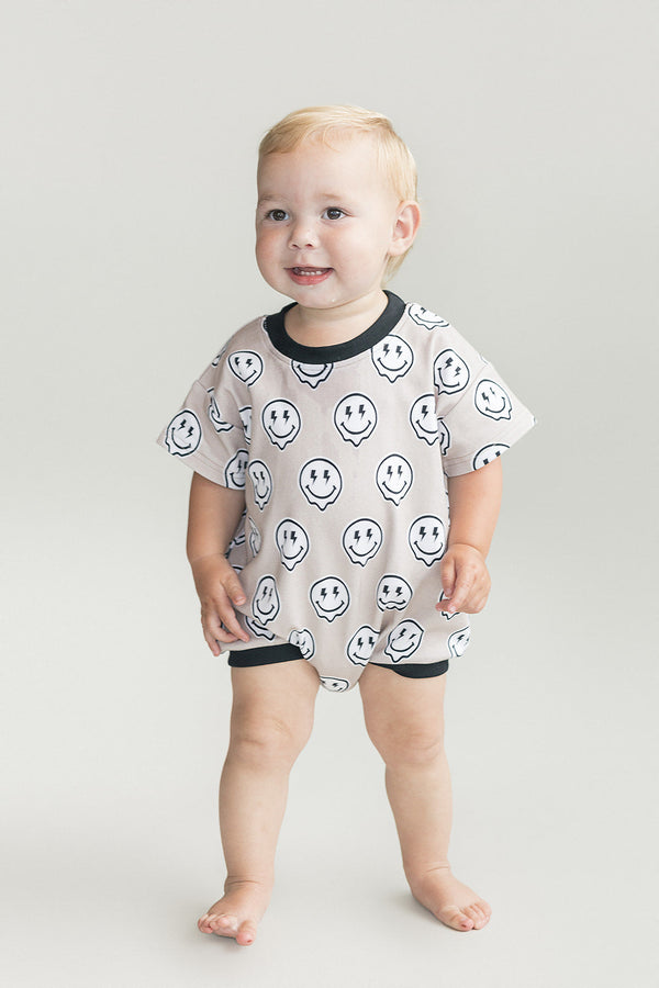 Short Sleeve Bubble Romper | Electric Drippy