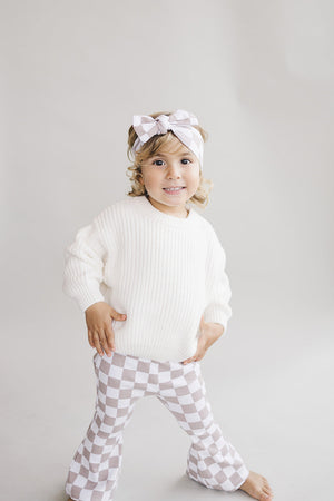 Chunky Knit Sweater | Milk - MOOGCO Baby