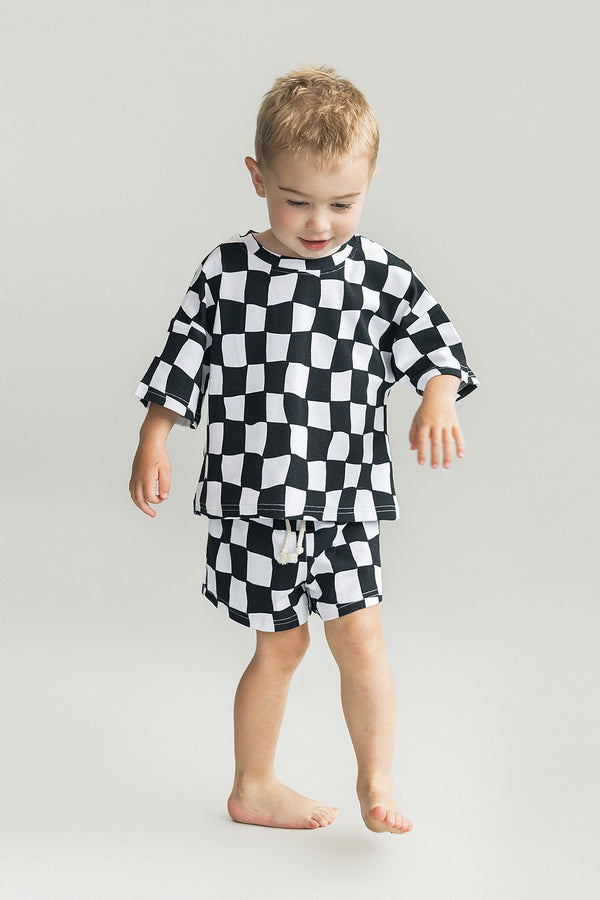 Shorts Set | Wavy Checkered - MOOGCO Baby