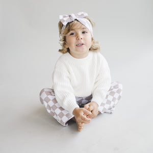 Chunky Knit Sweater | Milk - MOOGCO Baby