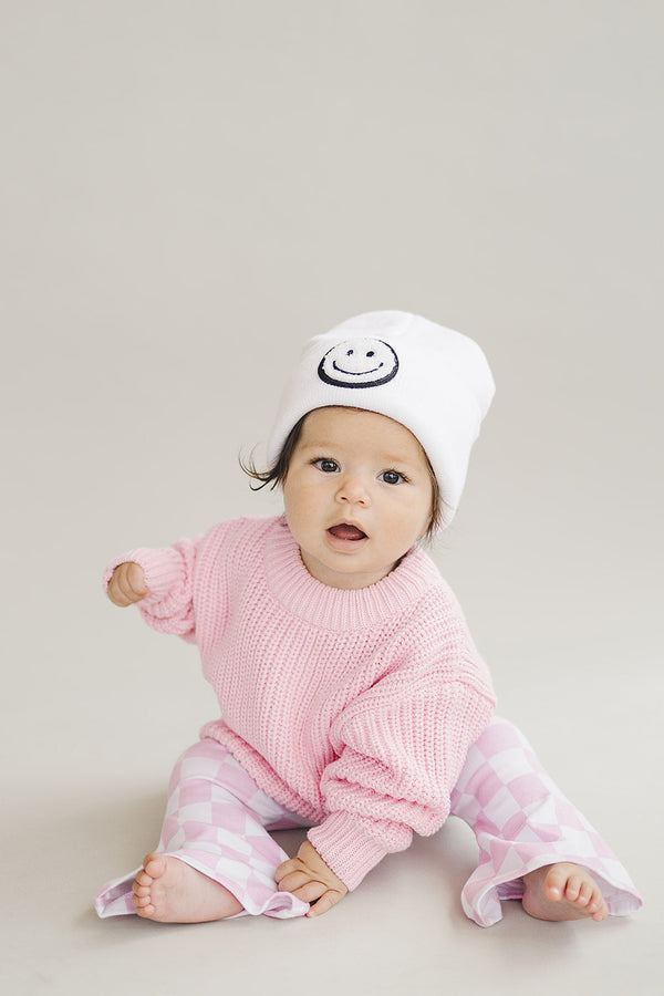 Chunky Knit Sweater | Pink - MOOGCO Baby
