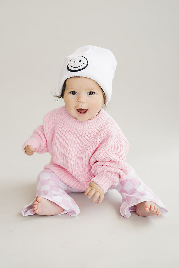 Chunky Knit Sweater | Pink - MOOGCO Baby