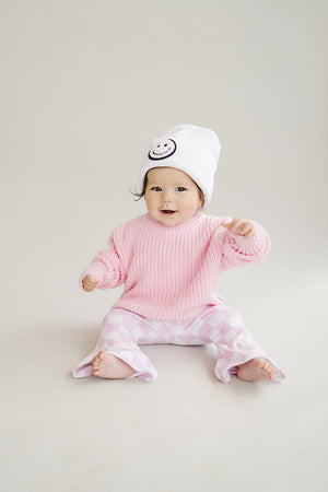 Chunky Knit Sweater | Pink - MOOGCO Baby