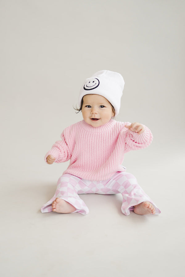Chunky Knit Sweater | Pink - MOOGCO Baby