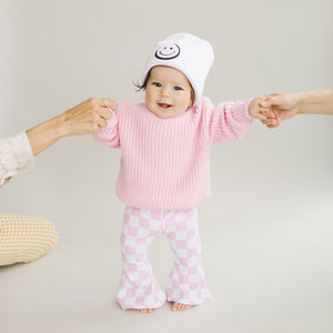 Chunky Knit Sweater | Pink - MOOGCO Baby