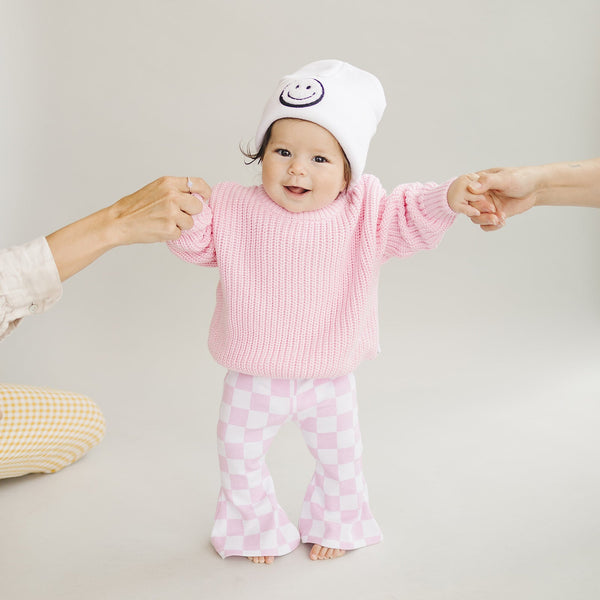 Chunky Knit Sweater | Pink - MOOGCO Baby