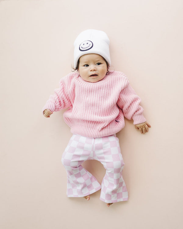Chunky Knit Sweater | Pink - MOOGCO Baby