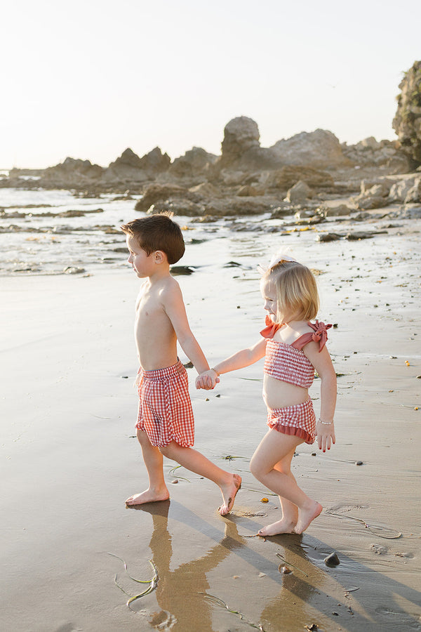 Gingham Swim Shorts