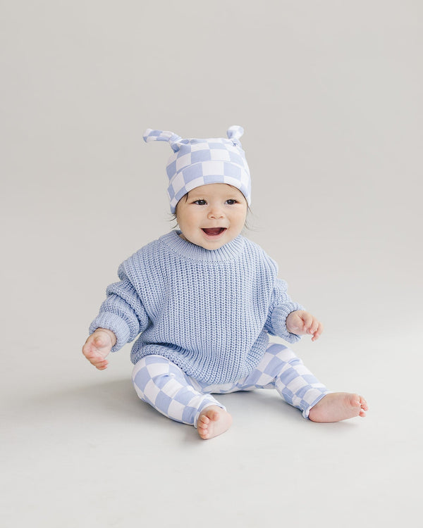 Chunky Knit Sweater | Blue - MOOGCO Baby