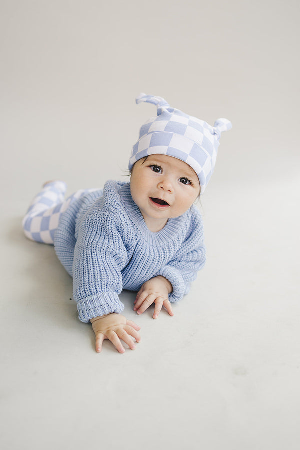 Chunky Knit Sweater | Blue - MOOGCO Baby