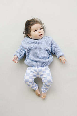 Chunky Knit Sweater | Blue - MOOGCO Baby