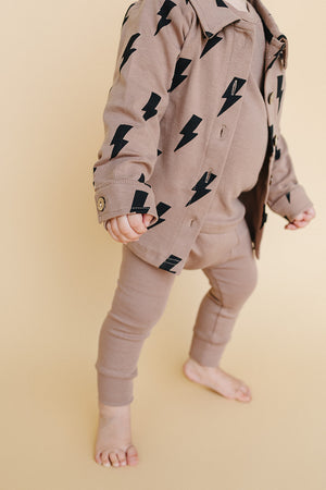 Shacket | Mocha Bolts - MOOGCO Baby