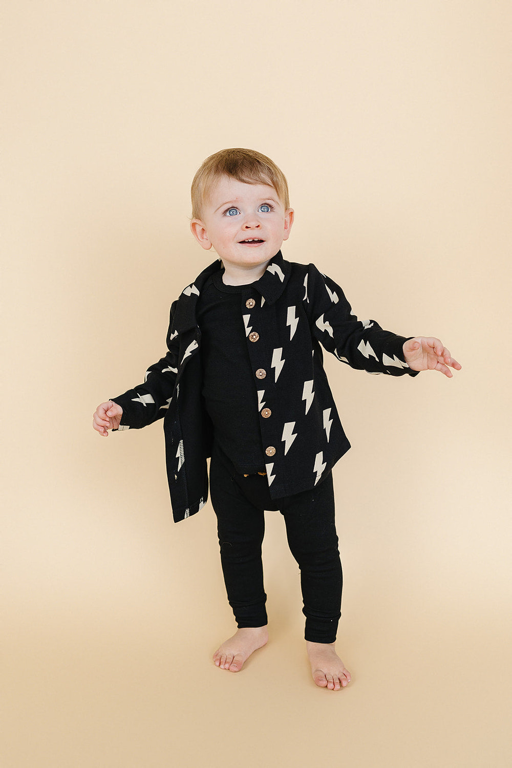 Shacket | Black Bolts - MOOGCO Baby