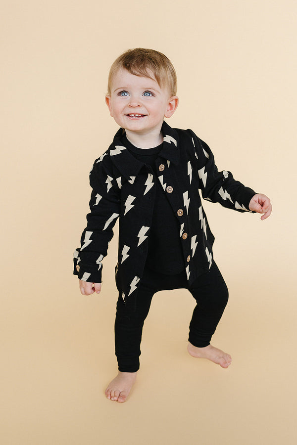 Shacket | Black Bolts - MOOGCO Baby