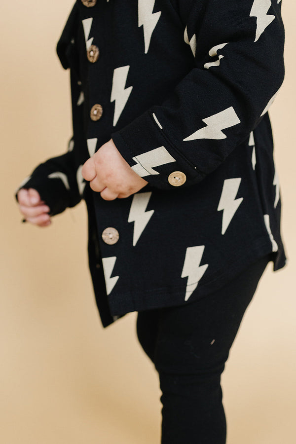 Shacket | Black Bolts - MOOGCO Baby