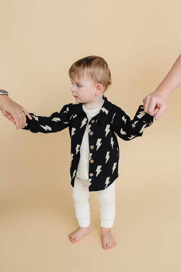 Shacket | Black Bolts - MOOGCO Baby