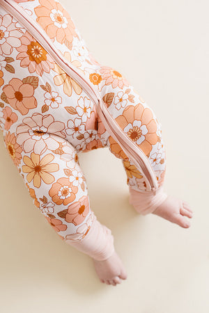Bamboo Zip Romper |  Sweet Blossom
