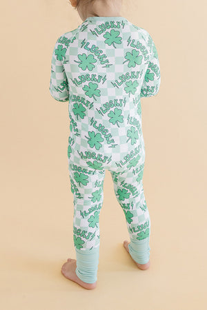Bamboo Zip Romper | Lucky Shamrock