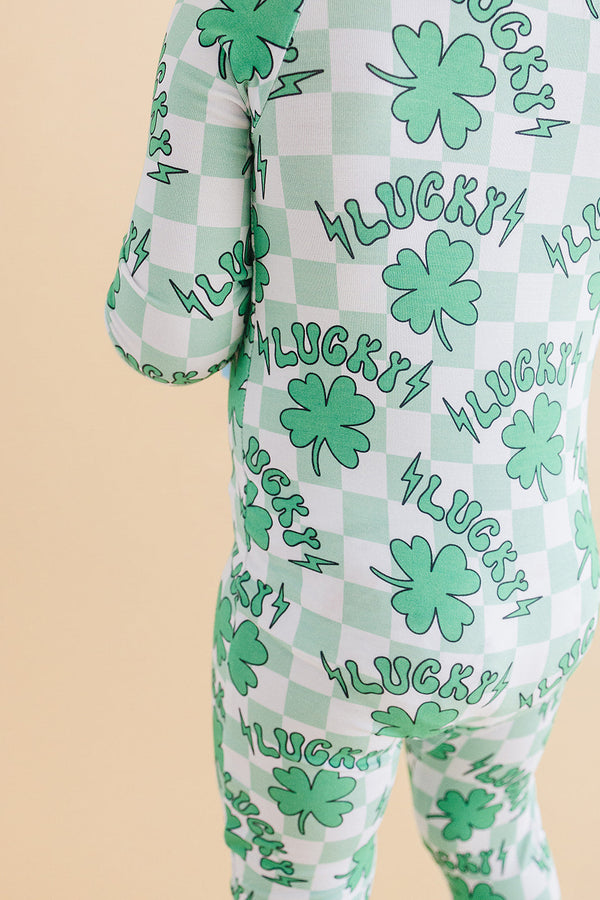 Bamboo Zip Romper | Lucky Shamrock
