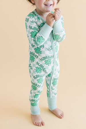 Bamboo Zip Romper | Lucky Shamrock