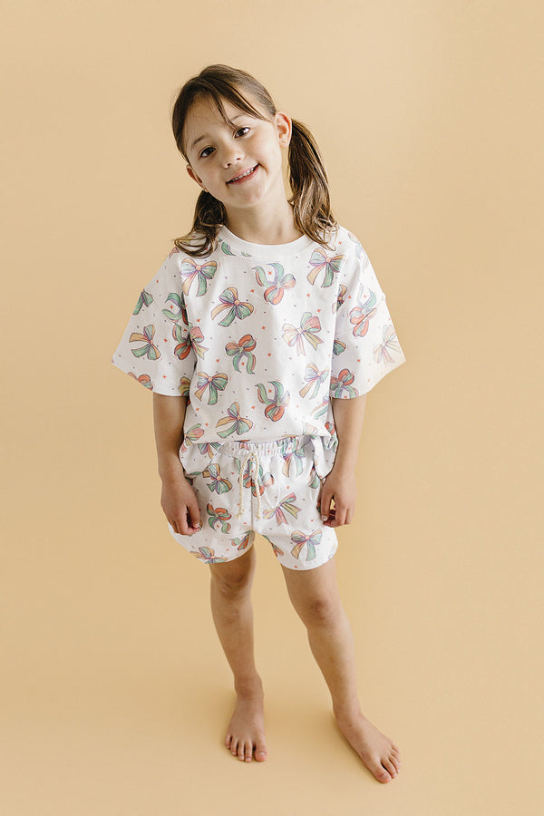 Happy Bows baby shorts set in angle 11, featuring playful designs and comfortable fit for little ones.