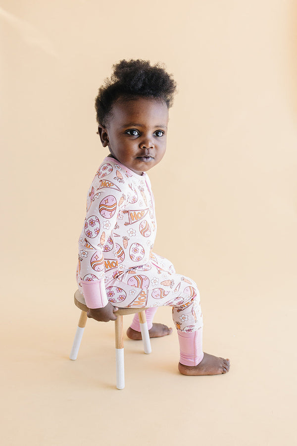 Bamboo Zip Romper | Easter Hop