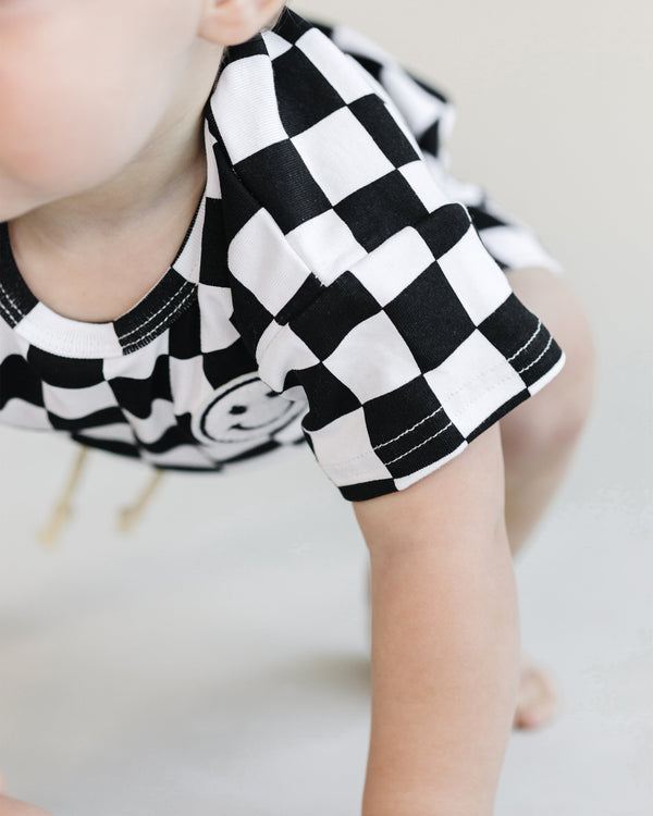 Checkered Shorts Set | Black - MOOGCO Baby