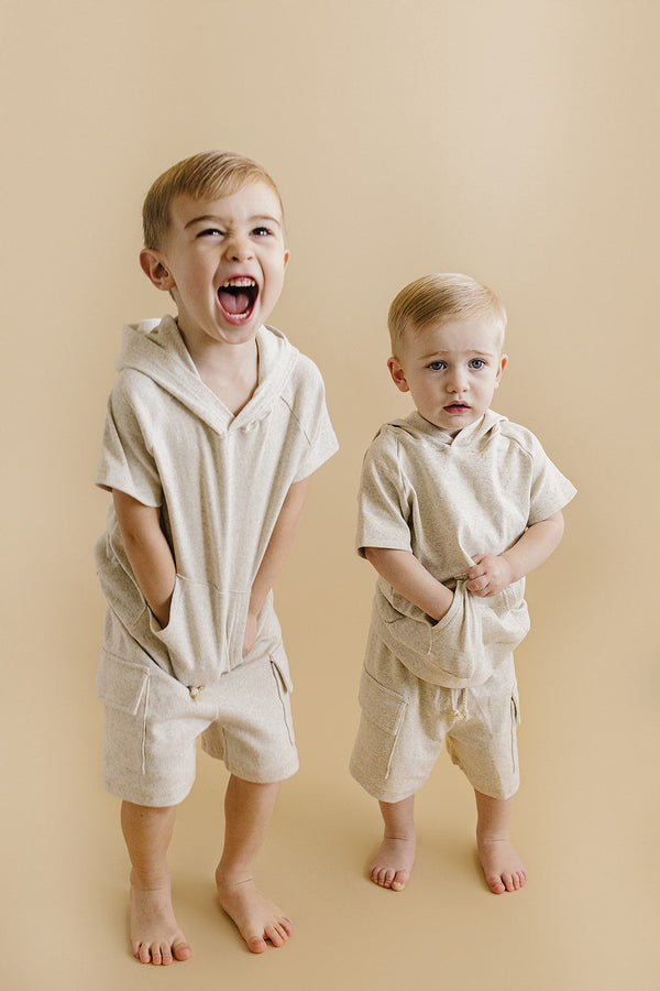Cargo Shorts Set | Oatmeal