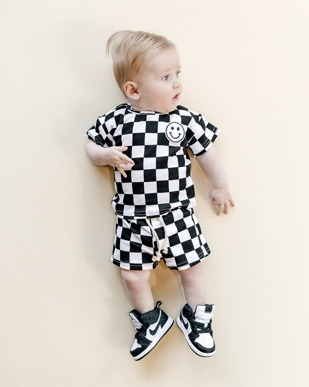 Checkered Shorts Set | Black - MOOGCO Baby