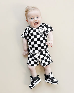 Checkered Shorts Set | Black - MOOGCO Baby