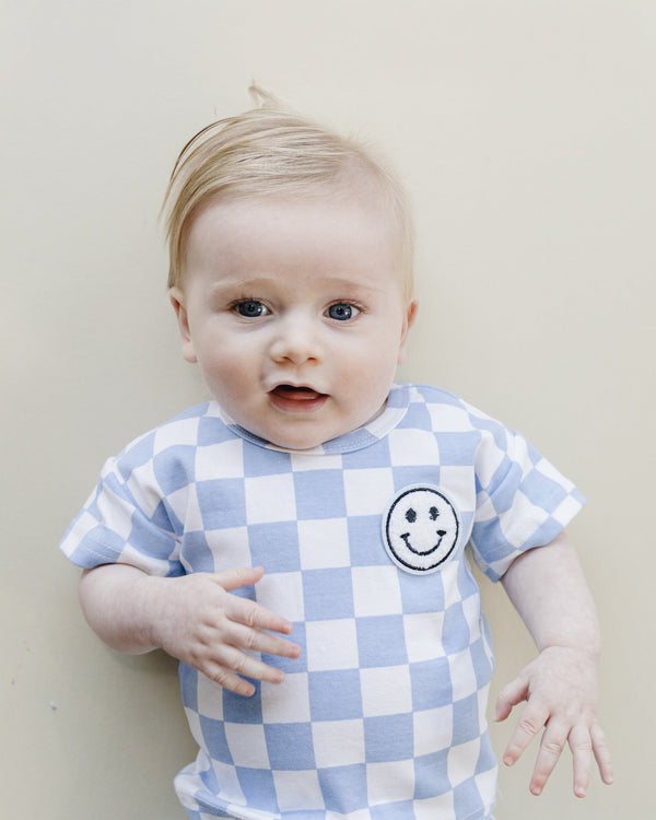 Checkered Shorts Set | Blue - MOOGCO Baby