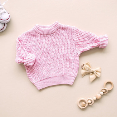 Chunky Knit Sweater | Pink