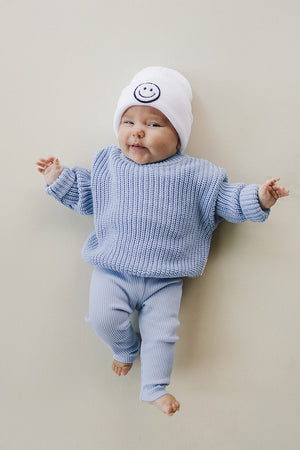 Chunky Knit Sweater | Blue - MOOGCO Baby