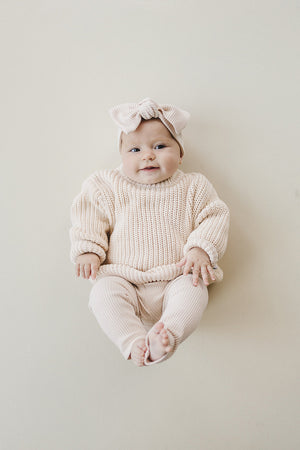 Chunky Knit Sweater | Vanilla - MOOGCO Baby