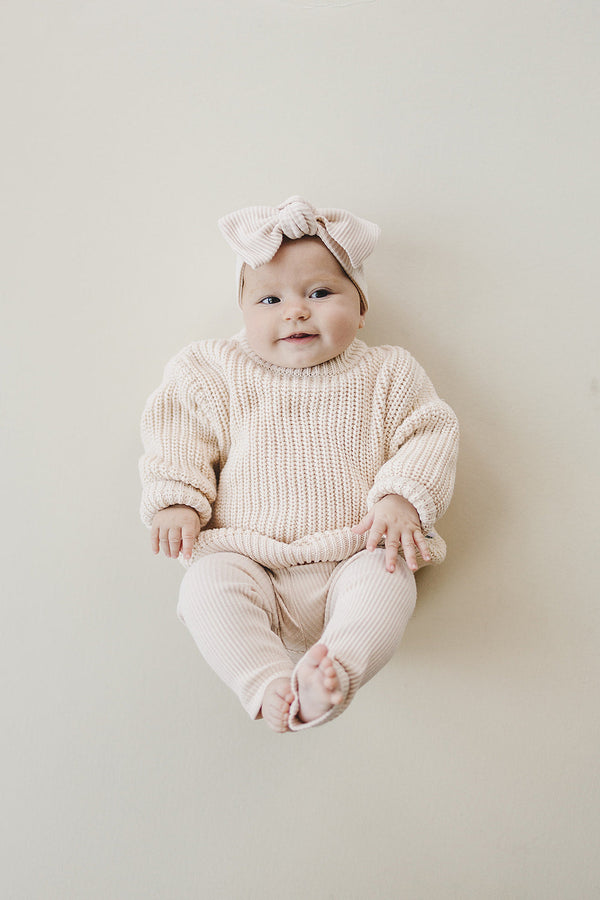 Chunky Knit Sweater | Vanilla - MOOGCO Baby