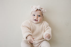 Chunky Knit Sweater | Vanilla - MOOGCO Baby