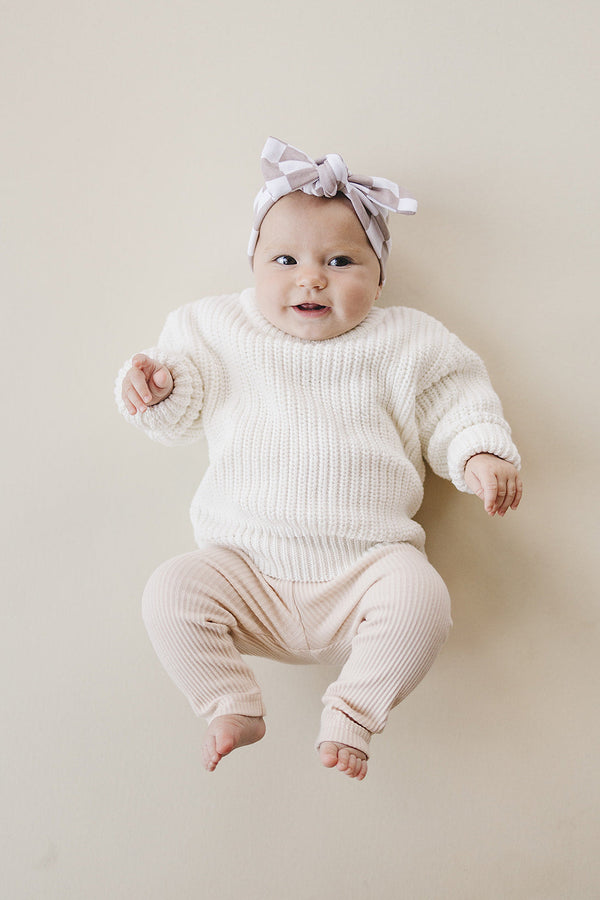 Chunky Knit Sweater | Milk - MOOGCO Baby