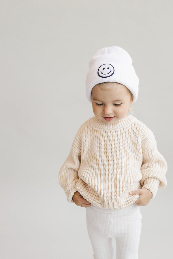 Chunky Knit Sweater | Vanilla - MOOGCO Baby