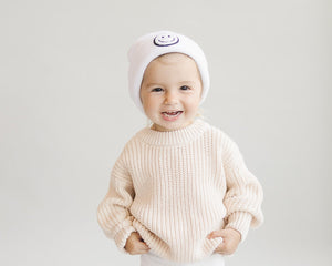 Chunky Knit Sweater | Vanilla - MOOGCO Baby