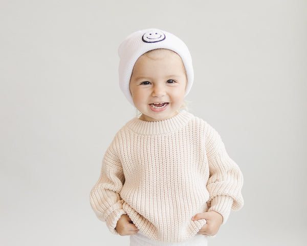 Chunky Knit Sweater | Vanilla - MOOGCO Baby